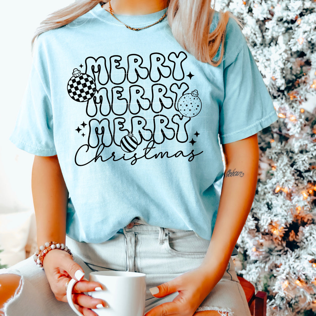 Stacked Merry Christmas (Black)