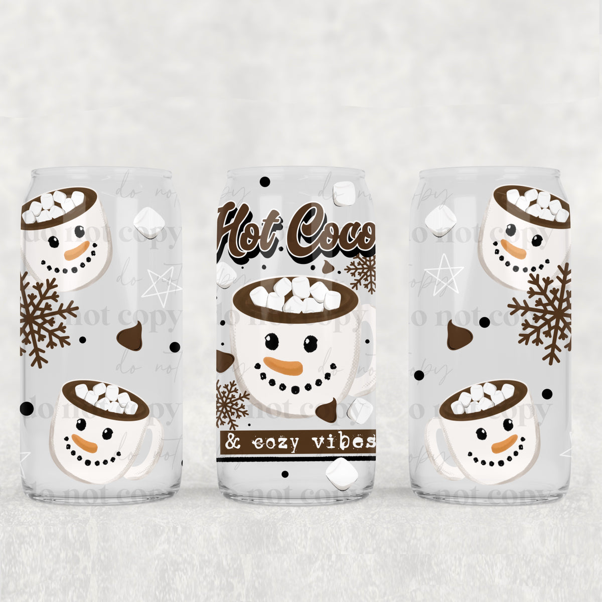 Hot Cocoa Cozy Vibes 16oz Tumbler (UVDTF ONLY)